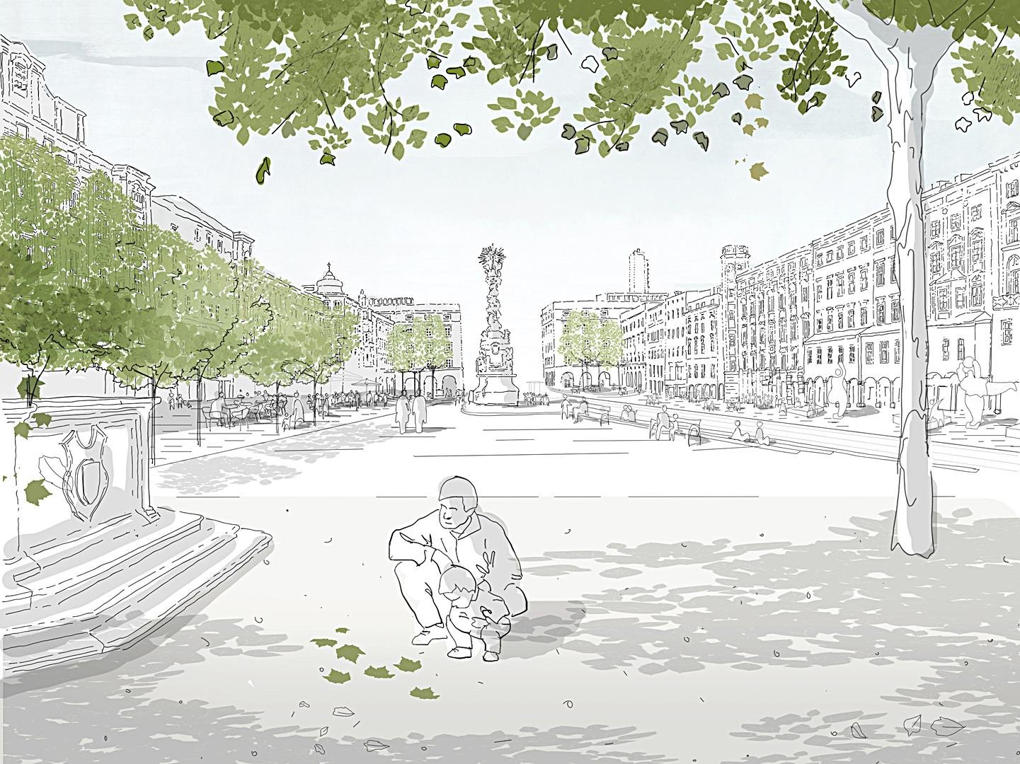Visualisierung Neugestaltung Hauptplatz (Bild: 3:0 Landschaftsarchitektur)