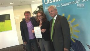 Sonnenscheine für LINZ AG Solaranlage
